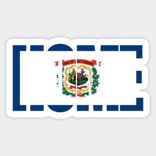 West Virginia Home - State Flag Sticker